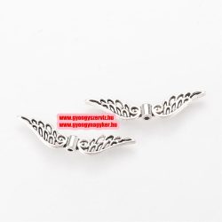   10db. Angyalszárny, fém köztes gyöngy. 32x7x3mm. Antik ezüst szín.