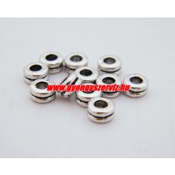 20db. Köztes gyöngy. 6x3mm. Antik ezüst szín.