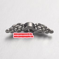   10db. Angyalszárny, fém köztes gyöngy. 12x3x3mm. Fekete szín.