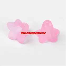   10db. Akril virág gyöngy. 16x12mm Matt pink. Mindig akcióban!
