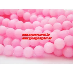 Jade ásványgyöngy. 8mm. Rózsaszín. AAA..