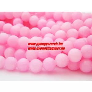 Jade ásványgyöngy. 8mm. Rózsaszín. AAA..
