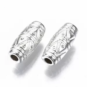 10db. Köztes fémgyöngy. 11x5mm. Ezüst szín.