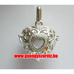 Leárazás! Angyalhívó medál. platina szín. 27x40x20mm.