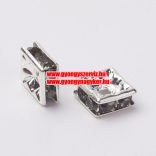 10db. Négyzet rondell, 6mm. Grafit. AAA .