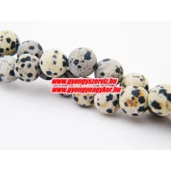 Dalmatínerkő ásványgyöngy. 8mm. Matt.