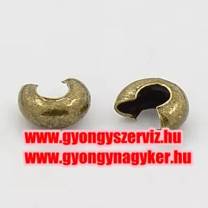 50db. Csomórejtő patkó. Stopper. 4mm. Antik bronz szín.