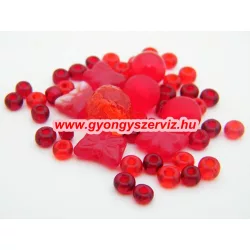 20g. Cseh gyöngy. Vegyes. Piros. Mix. Mindig akcióban!