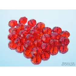   Kiárusítás!  20db. Csiszolt üveggyöngy.Piros. Mindig akcióban!