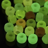 Műanyag gyöngy mix. Fluoreszkáló. 9x6mm. 100db/csomag.