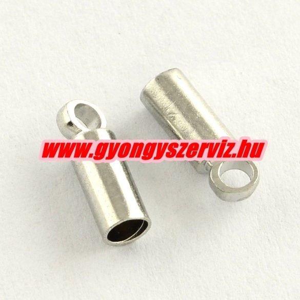 20db. Beragasztható végzáró elem. 9x3.5mm. Platina szín.