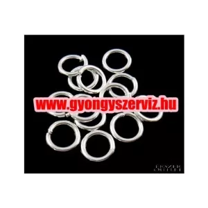 100db. Nyitott szerelőkarika. 6x1mm. Ezüst szín.