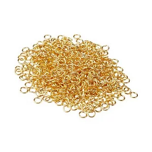100db.  Szerelő karika. 5x1mm. Dupla. Antik arany szín.