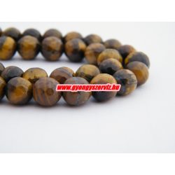 Csiszolt tigrisszem ásványgyöngy. 8mm.