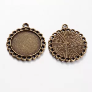 Kaboson alap, 20mm lencséhez. Antik bronz szín.