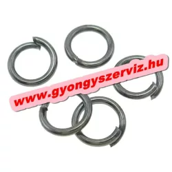 100db. Nyitott szerelő karika. 5x0.7mm. Ólomfekete szín.