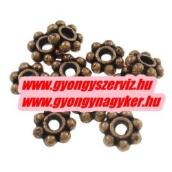   50db. Korong. 6x2mm. Antik réz színű. Fémgyöngy, köztes gyöngy.