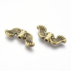   10db. Angyalszárny köztes gyöngy. 19x7.5x3.5mm. Antik bronz szín.