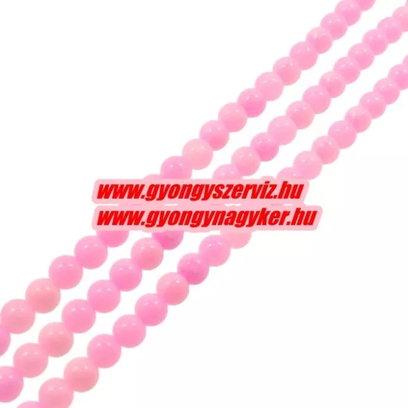 Jade ásványgyöngy. 10mm. Pink.