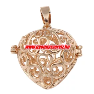 Leárazás! Angyalhívó medál. 28x27x23mm. Arany szín.