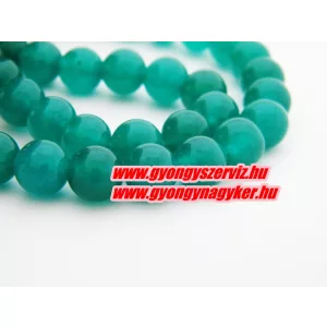 Jade ásványgyöngy. 8mm. Smaragd.