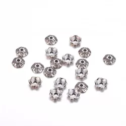 20 db. gyöngykupak.6mm. Antik ezüst szín.