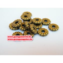   20db. Korong. 7x2mm. Antik bronz szín. Fémgyöngy, köztes gyöngy.