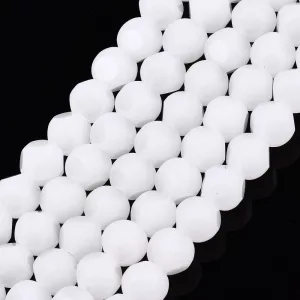 Leárazás!  20db. Csiszolt, matt üveggyöngy. 6mm. " Jade".