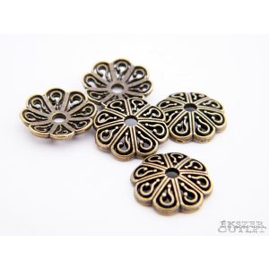 10db. Gyöngykupak. Fém gyöngy. 13x2.5mm.  Leárazva!