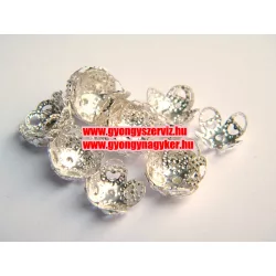 50db gyöngykupak. 10x7mm. Ezüst szín.