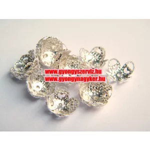 50db gyöngykupak. 10x7mm. Ezüst szín.