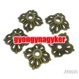 20db gyöngykupak. Fém gyöngy. 11.5x11.5x4.5mm. Antik bronz szín.    Leárazva!