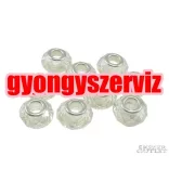 Pandora stílusú üveggyöngy. Csiszolt kristálygyöngy. 10 szín! Leárazva!