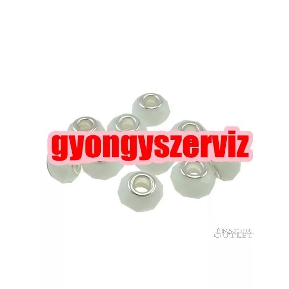 Pandora stílusú üveggyöngy. Csiszolt kristálygyöngy. 10 szín! Leárazva!