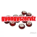 Pandora stílusú üveggyöngy. Csiszolt kristálygyöngy. 10 szín! Leárazva!