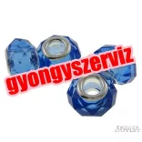 Pandora stílusú üveggyöngy. Csiszolt kristálygyöngy. 10 szín! Leárazva!