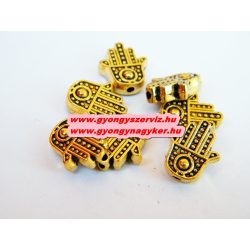   10db.  kéz. Köztes gyöngy. Fatime keze. Antik arany. 12x10mm.