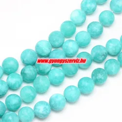 Matt jade ásványgyöngy. 8mm. Türkiz.