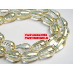   10db. Aura üveggyöngy. Könnycsepp. Viágos pezsgő. 8x13mm. Mindig akcióban!