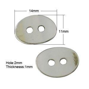 10db. Hajlított köztes gyöngy. Ovális. 11x14mm. antik ezüst szín.