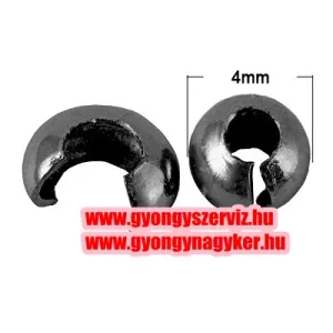 50db. Csomórejtő patkó. Stopper. 4mm. Fekete szín.