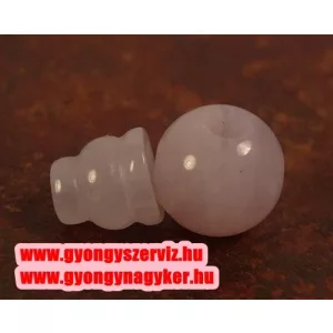Rózsakvarc ásványgyöngy, guru gyöngy, mala gyöngy.