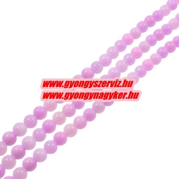 Jade ásványgyöngy. 10mm. Fukszia.