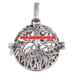   Leárazás! Angyalhívó medál. Élet fa. 28x28mm. Antik ezüst szín.
