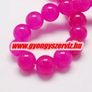 Jade ásványgyöngy. Pink. 8mm. 