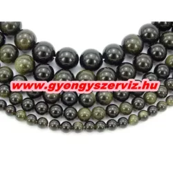 Arany obszidián ásványgyöngy. 6mm.