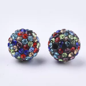 Kiárusítás!   Shamballa gyöngy. 12mm. Multi.