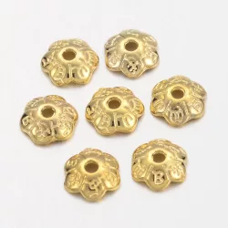 20db. Gyöngykupak. 6x2mm. Arany szín.