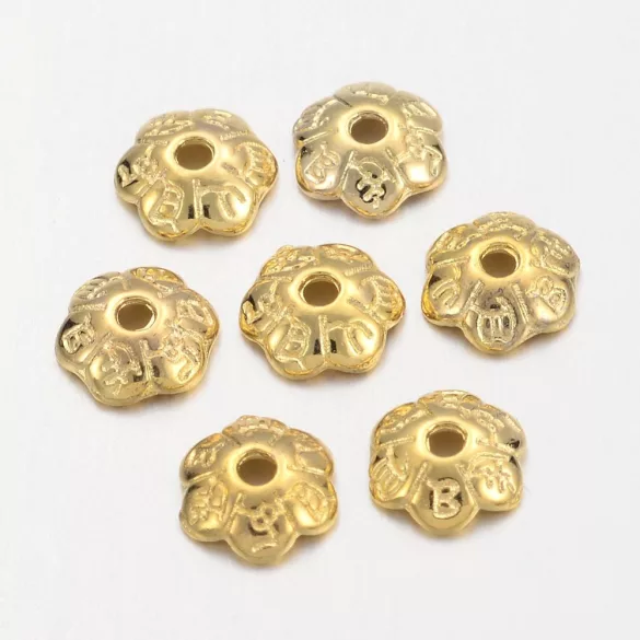 20db. Gyöngykupak. 6x2mm. Arany szín.