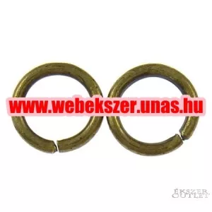100db.  Nyitott szerelő karika. 1.20x8mm. Antik bronz.    Legjobb ár!